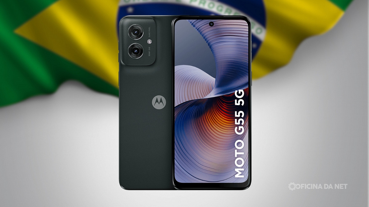 Moto G55 é lançado no Brasil. Imagem: Oficina da Net