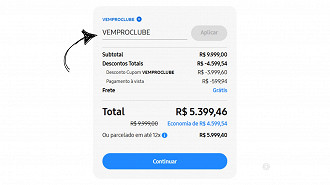 É só aplicar o cupom de desconto para aproveitar a oferta. Imagem: Oficina da Net