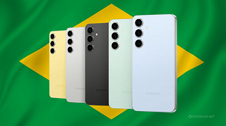 A Samsung decidiu apostar em tons mais pastel, sendo ele portanto mais discreto que o Galaxy S23 FE