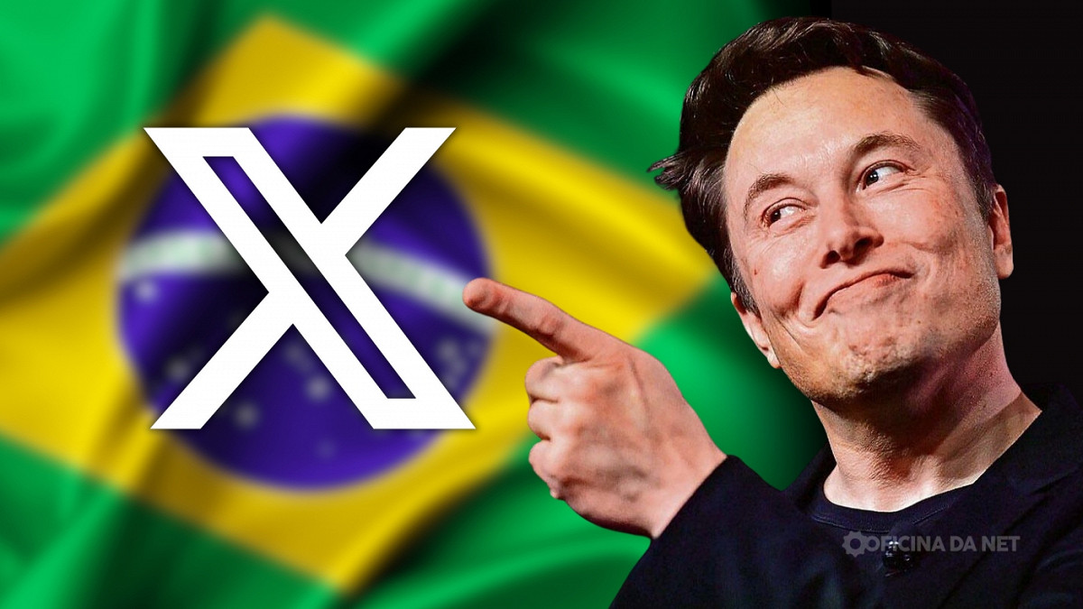 X (Twitter) (X) volta a funcionar no Brasil. Imagem: Oficina da Net