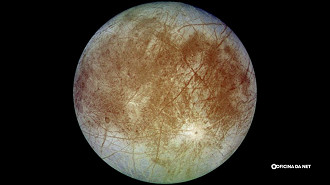 Europa, lua de Júpiter. Imagem: Reprodução