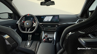 Interior do BMW M3. Imagem: BMW/Reprodução