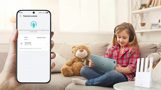 Gerencie o que as crianças podem acessar através do controle parental do Huawei BE 3. Imagem: Huawei/Reprodução