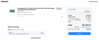 Samsung Smart TV 32 QLED em oferta na Samsung.