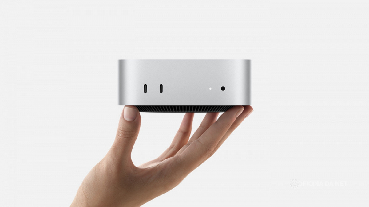 Novo Mac Mini tem chip M4 com suporte a IA da Apple. Imagem: Reprodução