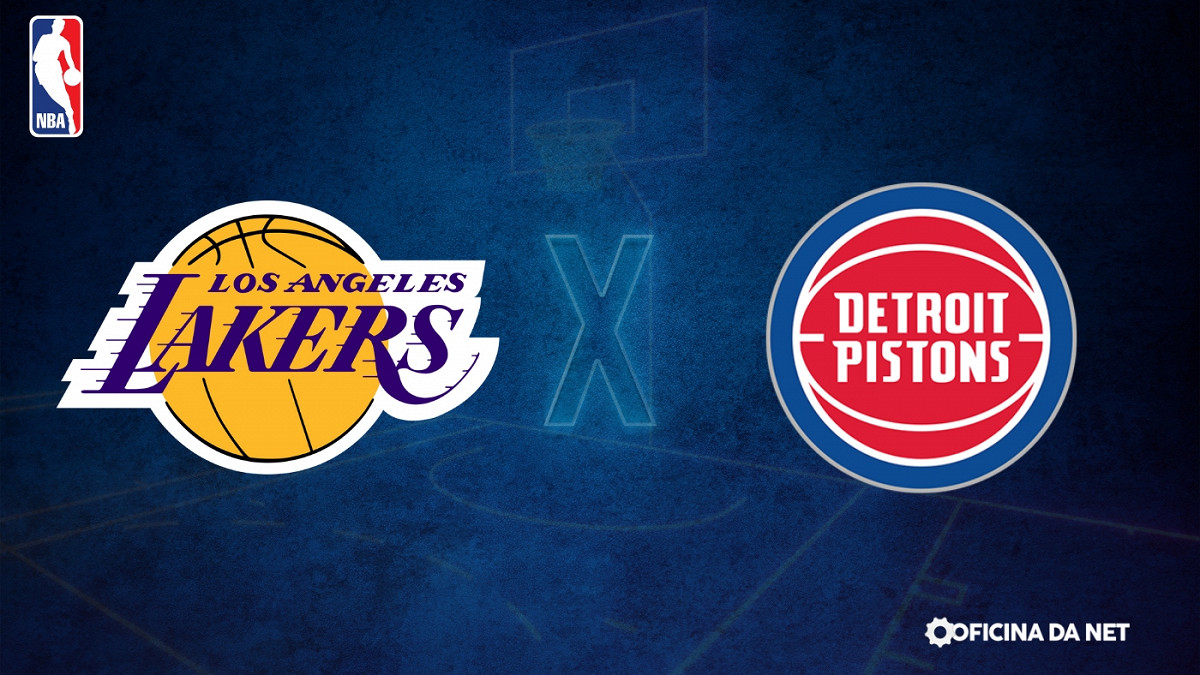 Los Angeles Lakers x Detroit Pistons: onde assistir  ao vivo. Imagem: Oficina da Net