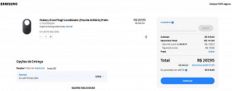 Samsung Galaxy Smarttag2 localizador por R$ 207,95 nessa semana.