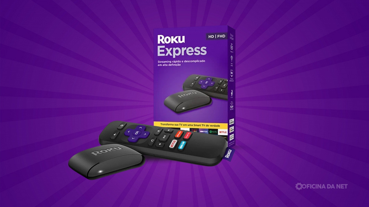 Roku Express e Roku Express 4K com 25% de desconto. Imagem: Oficina da Net