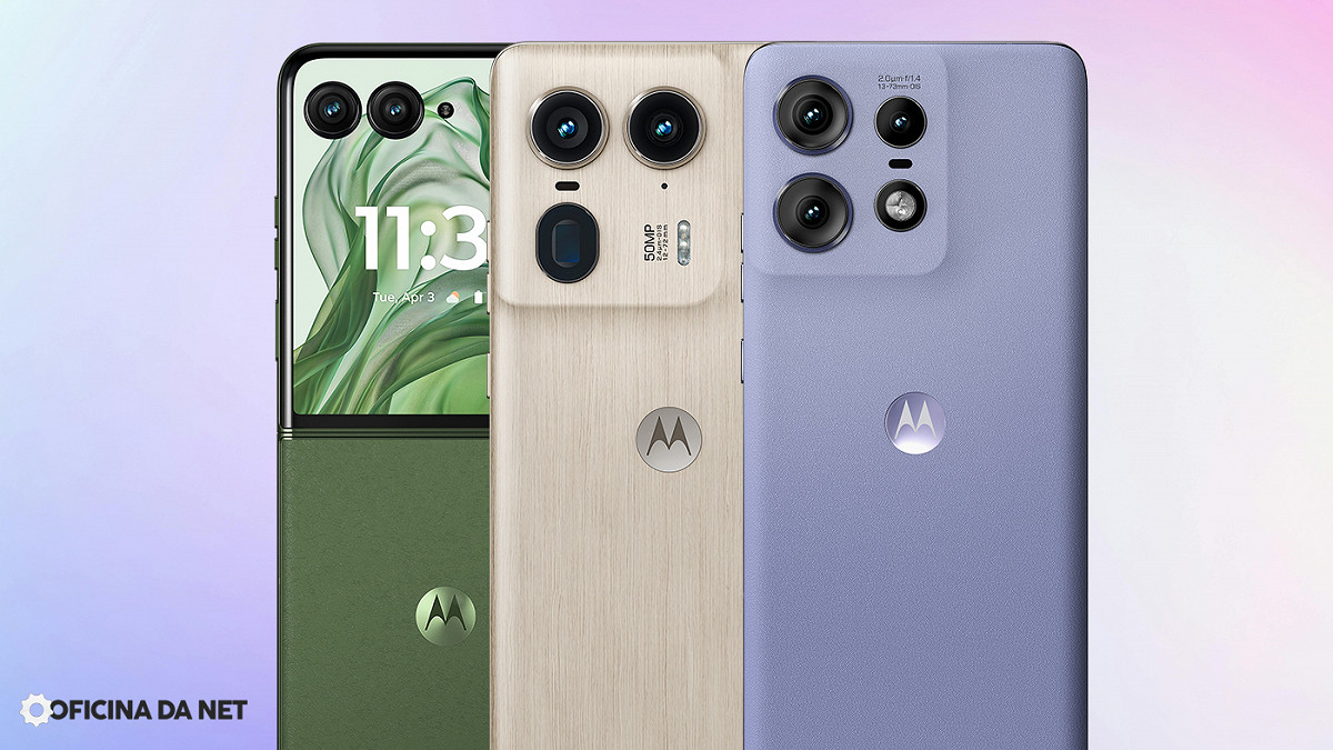 Celulares Motorola com design premium