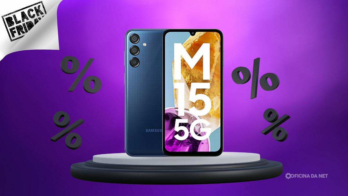 Galaxy M15 5G em oferta na Casas Bahia