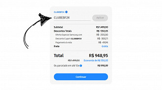 Aplique o cupom CLUBEBF24. Imagem: Oficina da Net