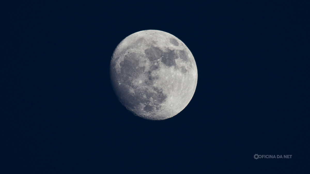 Veja como está a Lua hoje. Imagem: Oficina da Net