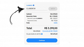 Aplique o cupom CLUBEBF24 na tela de pagamento. Imagem: Oficina da Net