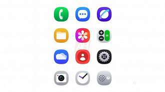 The system's own application icons will gain a new design. Image: Reproduction