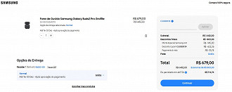 O fone de ouvido Galaxy Buds2 Pro está por R$ 679,00 nessa semana!