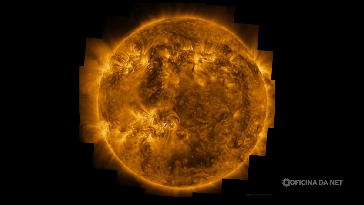 Veja imagens do Sol feitos pelo Solar Orbiter. Imagem: Reprodução