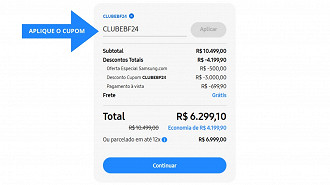 É só aplicar o cupom de desconto para aproveitar a oferta. Imagem: Oficina da Net