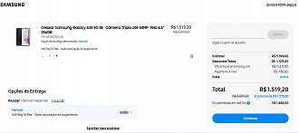 O Galaxy A35 5G está em oferta na Samsung.