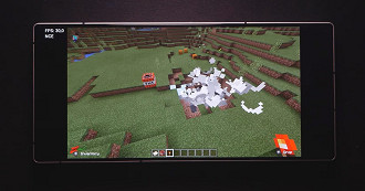 Minecraft rodando no REDMAGIC 9S Pro através do emulador Yuzu