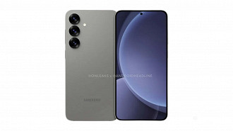 Suposto design do Galaxy S25. Imagem: OnLeaks/Reprodução