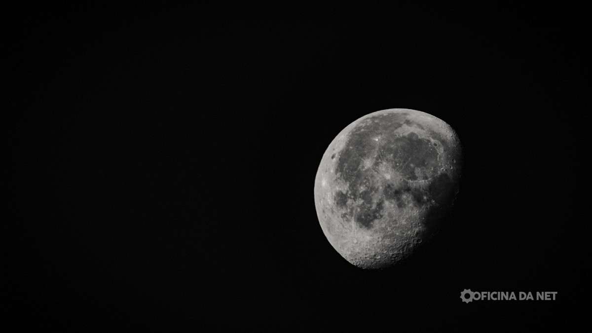 Veja como está a Lua hoje. Imagem: Oficina da Net