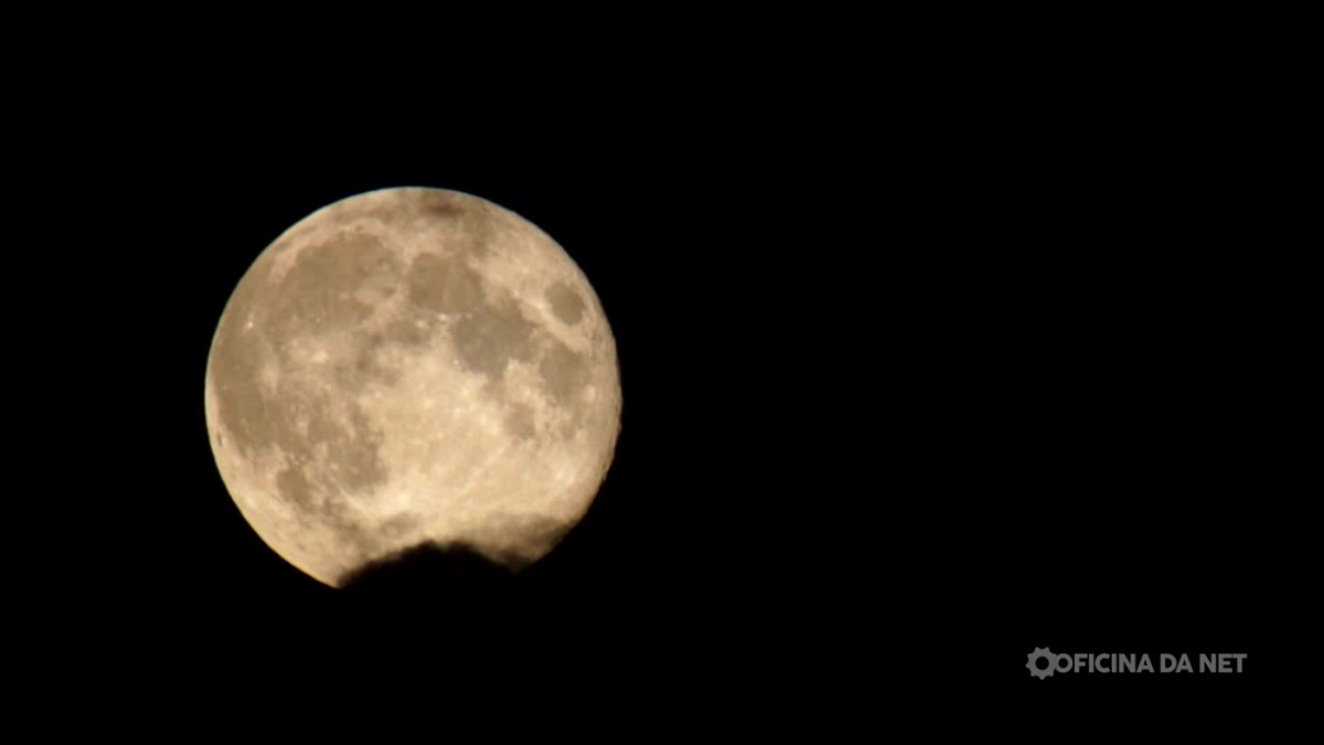 Veja como está a Lua hoje. Imagem: Oficina da Net