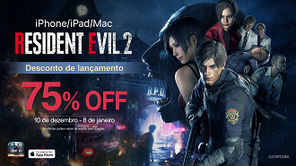 Resident Evil 2 com 75% off nesse período de lançamento. Imagem: Reprodução