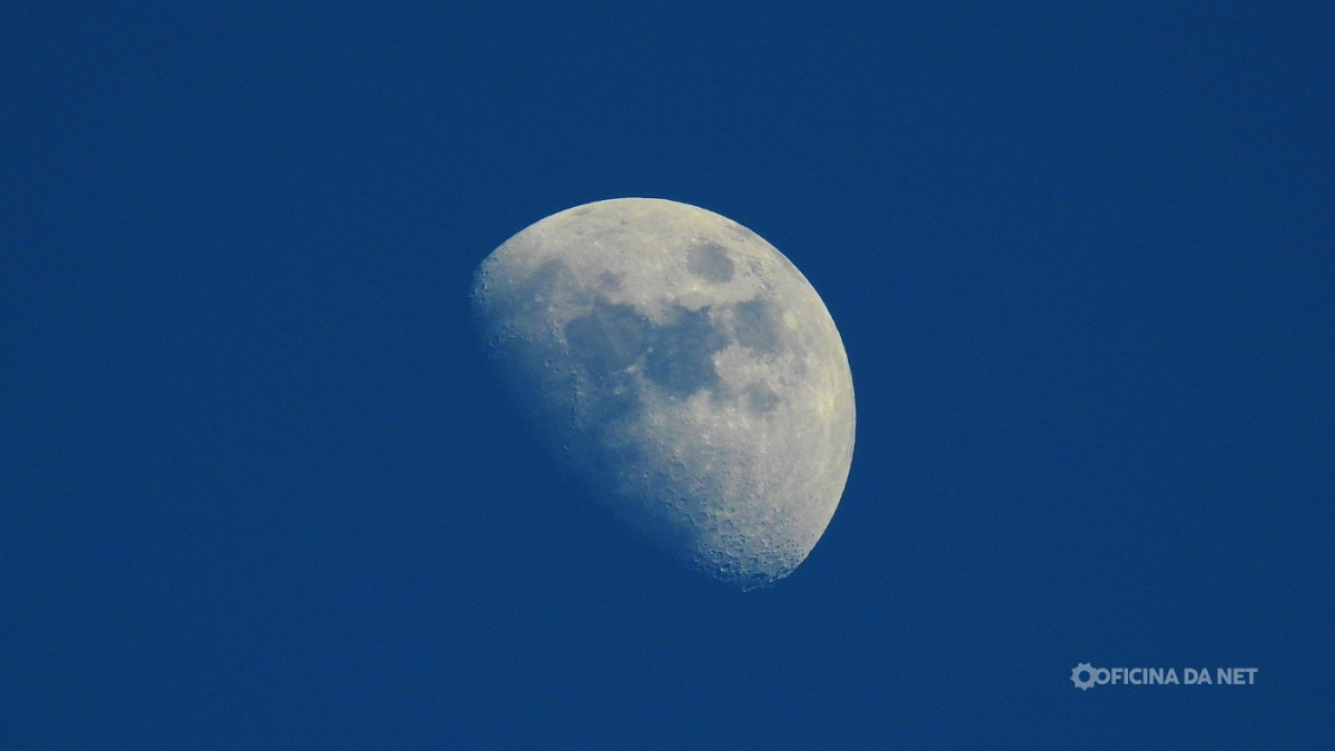 Veja como está a Lua hoje. Imagem: Oficina da Net