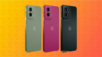 O Moto G55 é uma das opções para quem quer um celular novo e que vai receber o Android 15. Imagem: Oficina da Net