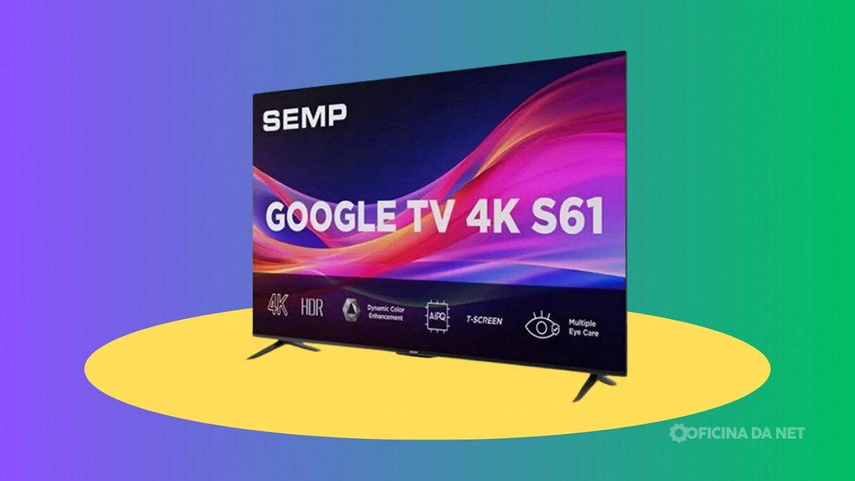 SEMP Google TV 4K S61 é lançada no Brasil. Imagem: Oficina da Net