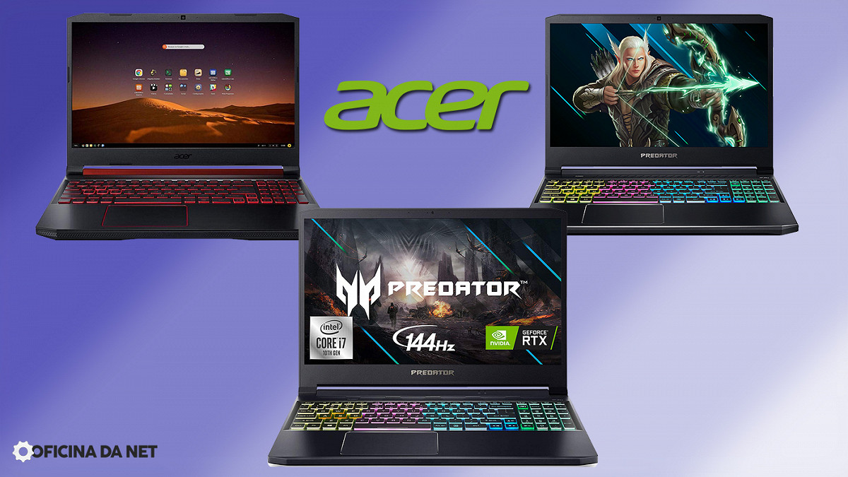 Notebooks gamers da Acer