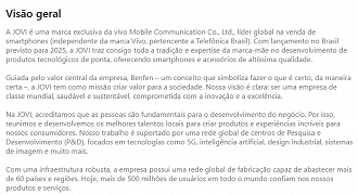 A empresa já possui um perfil brasileiro no LinkedIn, ao qual explica um pouco o objetivo desta submarca (Imagem: Jovi Mobile/LinkedIn)