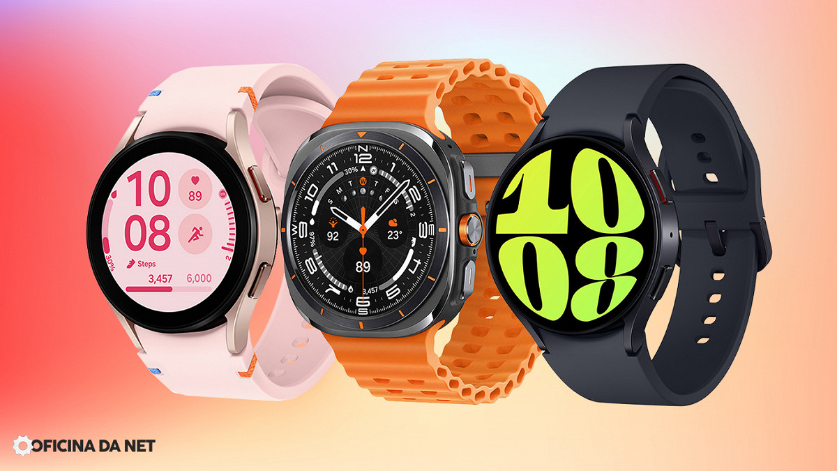 Smartwatches da Samsung com tela AMOLED