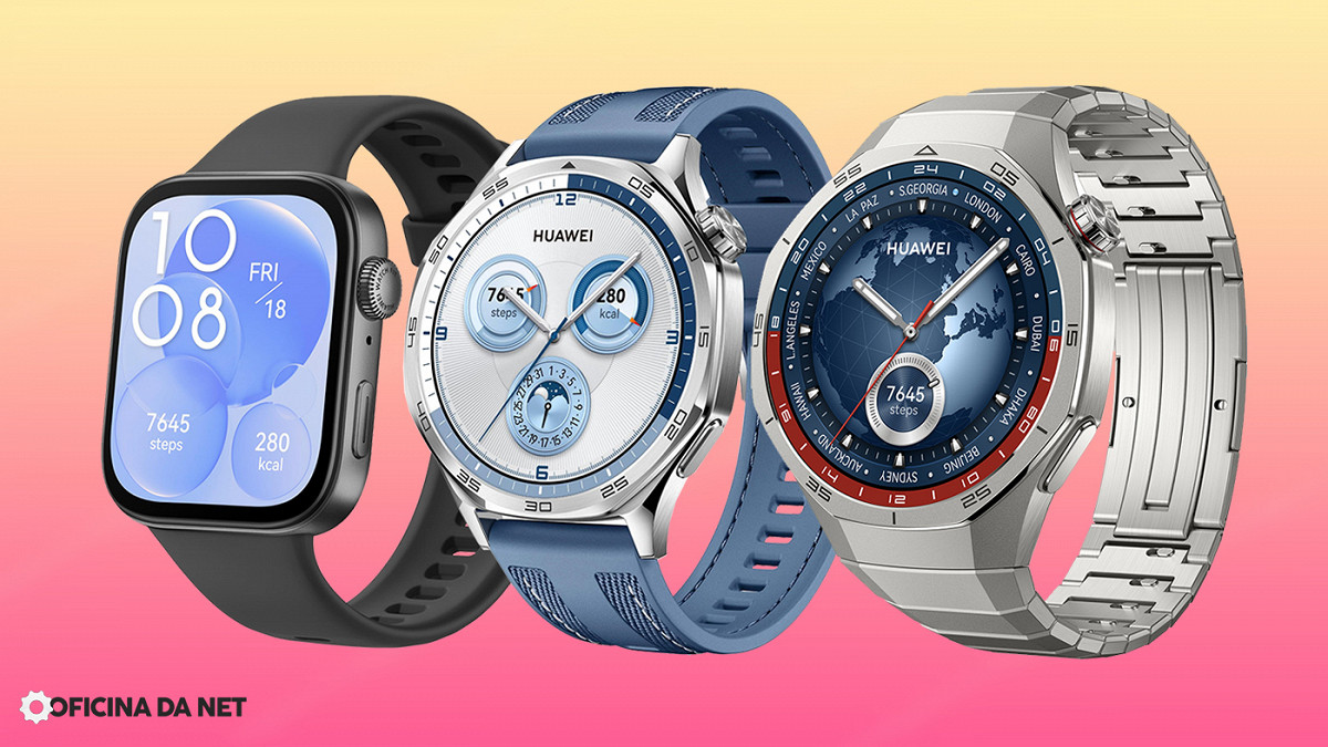 Smartwatches da Huawei com tela AMOLED