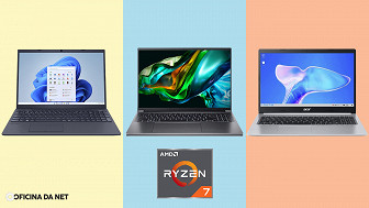 3 notebooks com processadores AMD Ryzen 7 para comprar em 2024