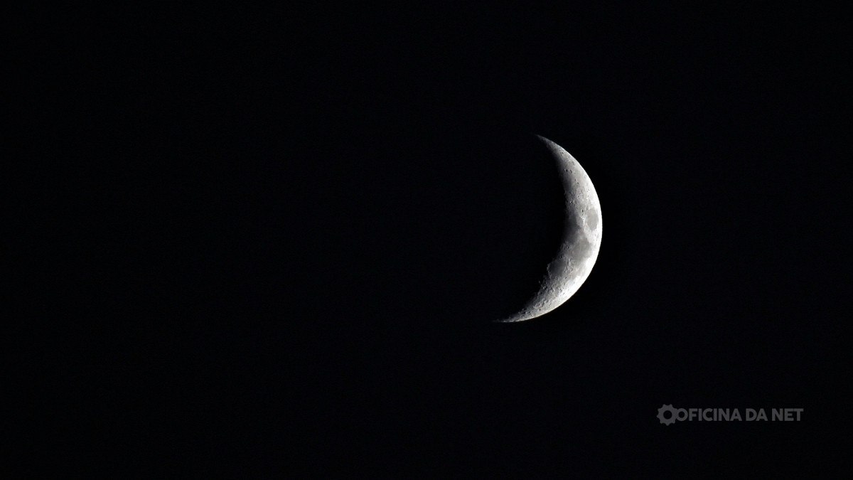 Veja como está a Lua hoje. Imagem: Oficina da Net