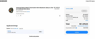 Galaxy Watch7 40mm Bluetooth está em promoção por R$ 1.499,00 nessa semana!