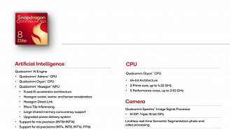 Detalhes da nova versão d Snapdragon 8 Elite flagrada no site da Qualcomm.