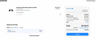 O Galaxy Buds FE está com 46% de desconto na Samsung!