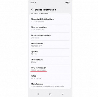 Galaxy A56 é certificado na FCC