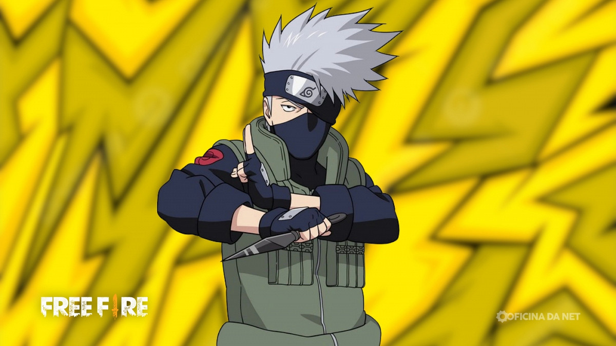 Veja como resgatar a skin do Kakashi no Free Fire. Imagem: Oficina da Net