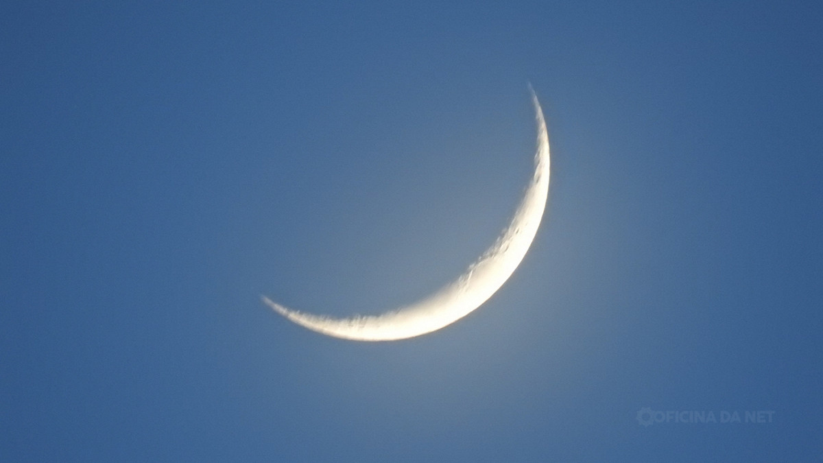 Veja como está a Lua hoje. Imagem: Oficina da Net