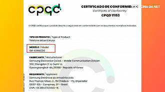 Certificação da Anatel do Galaxy A36