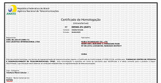 Trecho do Certificado d eHomologação para o modelo NX789J, vulgo Red Magic 10 Pro Plus. Imagem: Reprodução