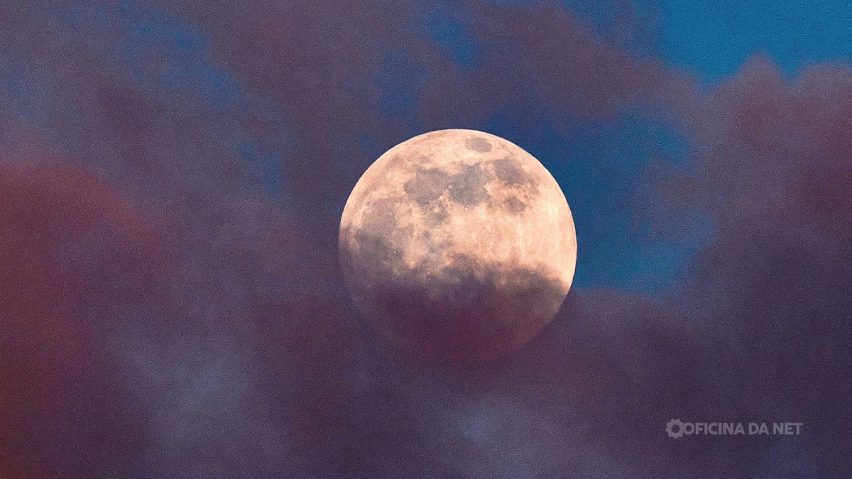 Veja como está a Lua hoje. Imagem: Oficina da Net