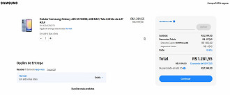 Galaxy A25 5G de 128GB por R$ 1.281,55 à vista nessa semana!