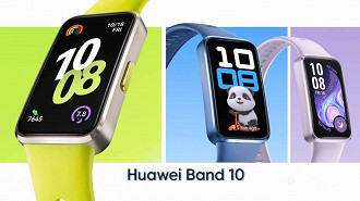 Algumas das cores da Huawei Band 10. magem: Reprodução