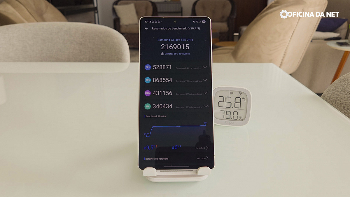 Galaxy S25 Ultra no teste AnTuTu