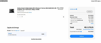 Galaxy Book4 Intel Inside U300 está com 33% de desconto!