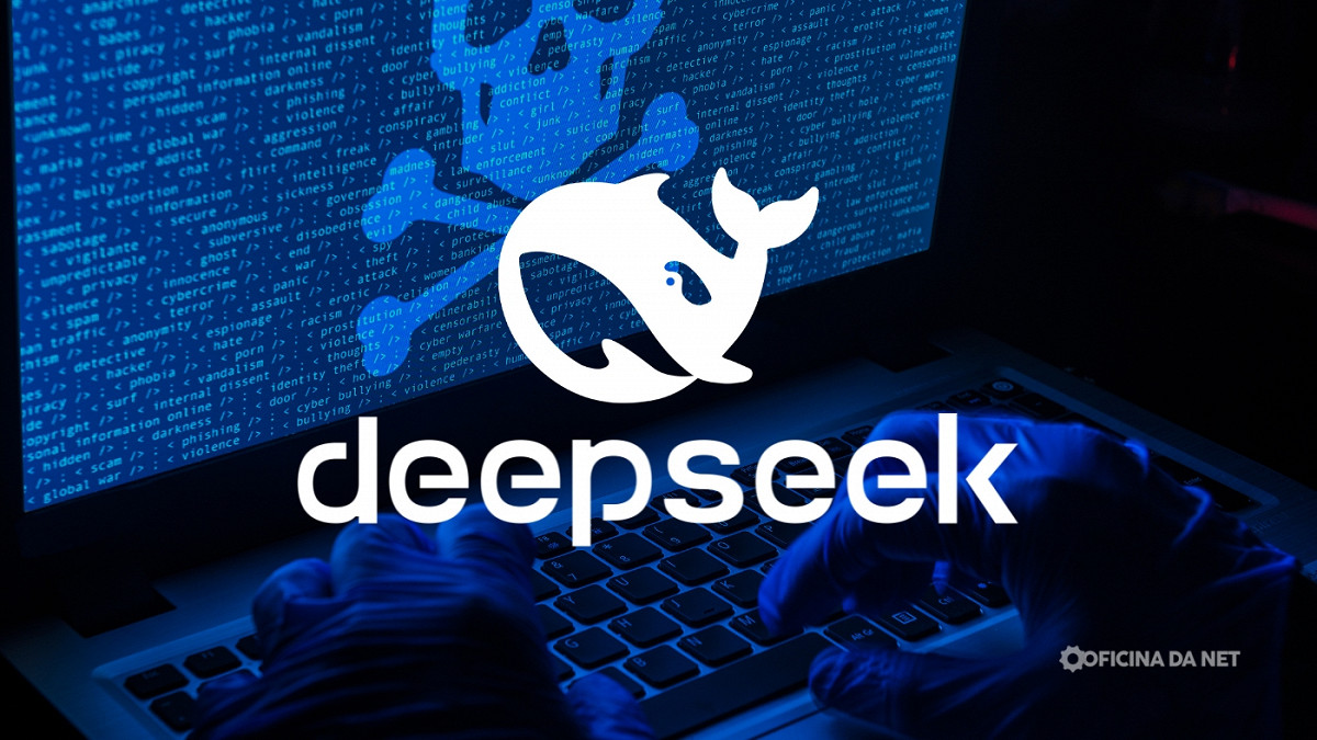 DeepSeek chegou agora e já está sendo usada em fraudes. Imagem: Oficina da Net